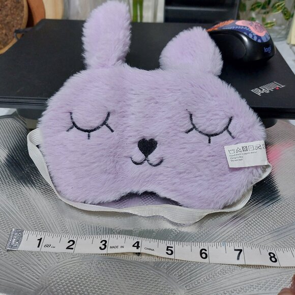 Cute Practical Sleep Eye Mask BUNDLE of 2  Furry Satin Comforts - Picture 3 of 6